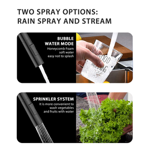 JOMOO Vòi Nước Nhà Bếp Màu Đen Xoay 360 Vòi Nước Bồn Rửa Nhà Bếp Kéo Xuống Một Tay Cầm 3 Chiều Có Vòi Phun - Product Image 4