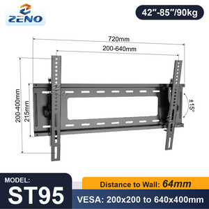 Tiltable TV Wall Mount ± 30 ° có thể điều chỉnh độ nghiêng cho 42-85 inch TV, thép chắc chắn và dễ dàng cài đặt - Product Image 2