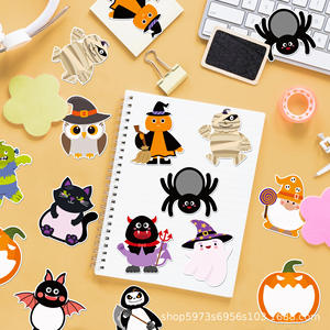 2025 animales lindos notas adhesivas personalizables Día de Todos los Santos fantasma Daemon calabaza heteromorfismo diario calcomanía regalo proveedor - Product Image 3