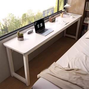 Escritorio de Estudio de Madera Maciza de Doble Capa con Almacenamiento, Escritorio de Computadora para Estudiantes, Escritorio Estrecho para Montar en la Pared - Product Image 2