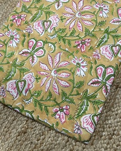 Hermosa Tela Estampada a Mano con Bloques de Madera Indios, 100% Algodón, Material Decorativo para el Hogar, Tela para Tapicería - Product Image 2