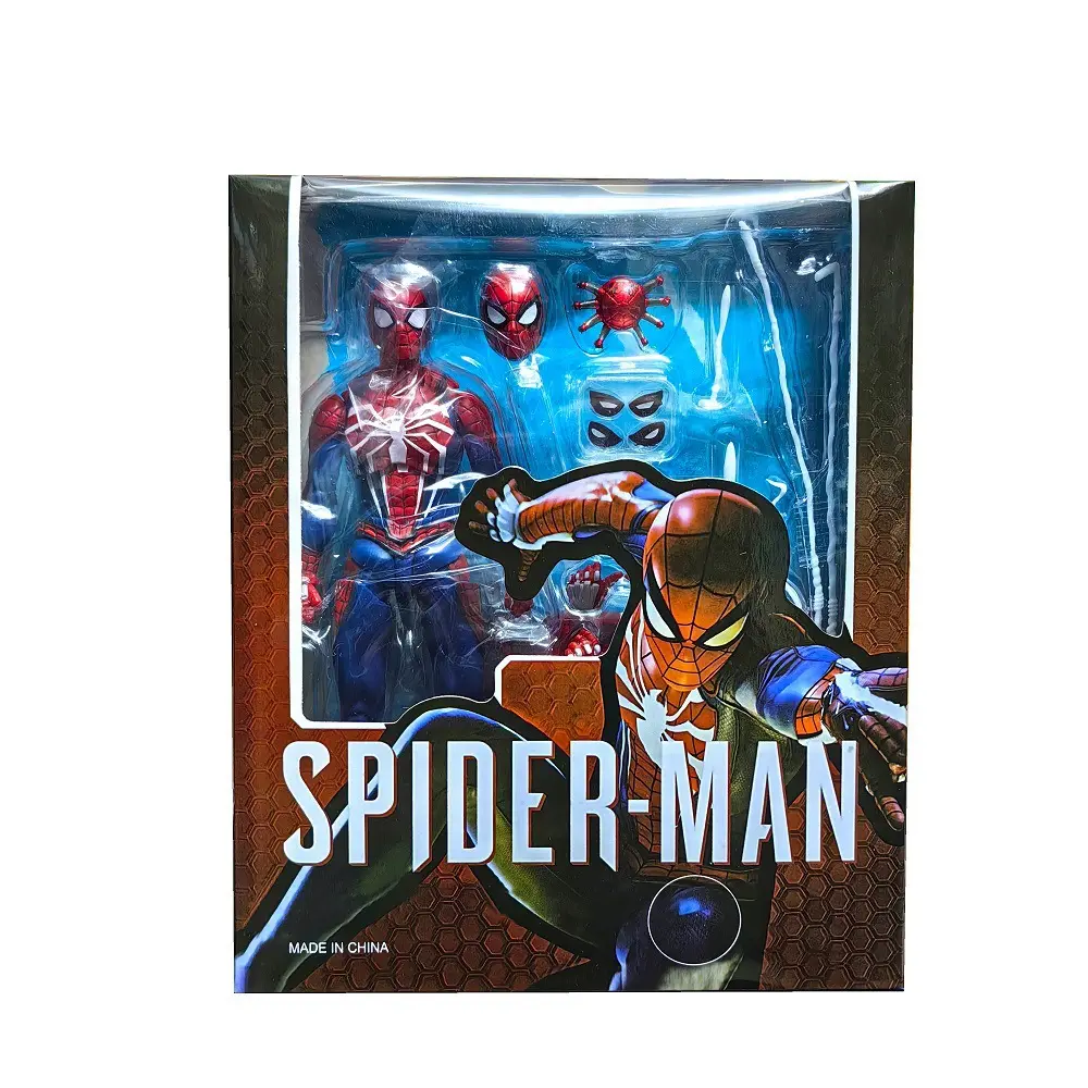 Buena calidad 14,5 cm PVC Spiderman figuras de acción chico superhéroe juguete PS4 juego Spider man figura de acción