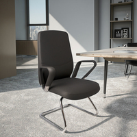 Chaise de bureau ergonomique en cuir de qualité supérieure, sans roulettes, confortable pour les hôtels et les écoles, mobilier commercial