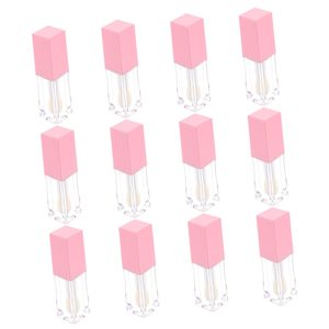 5ml Pink White Black Empty Custom Colored Lip Gloss Tube <b>Container</b> <b>Square</b> Lip Gloss Tubes With Wand - Product Image 1