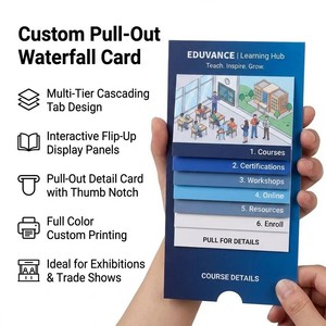 Tarjeta de Información para Ferias Educativas con Pestañas de Catálogo de Cursos, Detalles de Becas y Programación de Recorridos por el Campus - Product Image 3