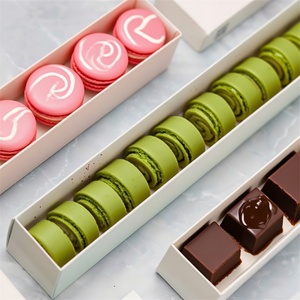 Sunshine Customizable Macaroon Dessert Portable Creative Cute Food Baking Biodegradable Rectangle Cookie <b>Box</b> Package - Product Image 3