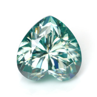 RTS Venta al por Mayor de Moissanita Opalescente Multicolor Completo con Corte Corazón, Tratada Termicamente y Creada en Laboratorio, Piedra Suelta Certificada por Terceros