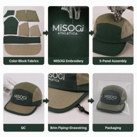 Gorra de Lona Transpirable de 5 Paneles Personalizada de Alta Calidad - Venta al por Mayor, Ligera, para Deportes al Aire Libre, Esquí, Viajes y Rendimiento