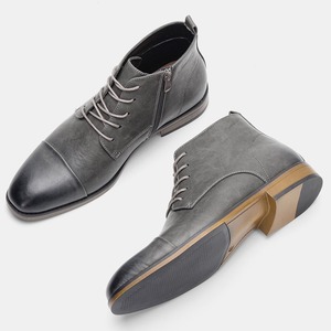 Venta directa de fábrica, botas <span class=keywords><strong>Chelsea</strong></span> para hombre, botas de desierto de talla grande de cuero PU, precio al por mayor - Product Image 5