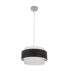Lampada a sospensione 1xE27 cromo/legno nero 40x40 cm - ideale per l'illuminazione decorativa in abitazioni e spazi commerciali. - Product Image 1