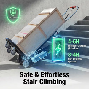 Transportador de Ladrillos para Construcción, Capacidad de Carga de 400 kg, Escalador de Escaleras con Orugas para Trabajo Pesado, para Uso con Orugas o Ruedas *Elevación de Carga Pesada sin Esfuerzo - Product Image 2