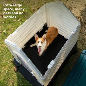 <span class=keywords><strong>Caseta</strong></span> de <span class=keywords><strong>perro</strong></span> grande para exteriores con protector solar para las cuatro estaciones, resistente a la lluvia, con ventilación y puerta de verano para uso en interiores y exteriores - Product Image 2