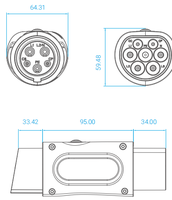 Amppal 32A Amerikanische europäische Kommunikation stationen 3 Phase 1-Phasen-Konvertierungskopf Tragbarer Anschluss AC EV-Lade adapter