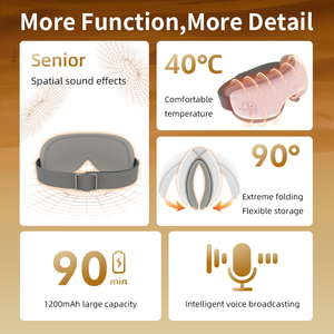 Masajeador de Ojos Inteligente con Compresión de Aire Caliente, Bluetooth y Carga Inteligente - Product Image 5