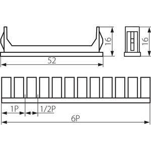 Cache-panneau électrique Kanlux 2X1P+8X1/2P blanc pour interrupteurs - Product Image 2
