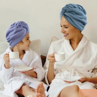 Turban en microfibre avec logo personnalisé, technique de tissage super absorbante à séchage rapide pour usage domestique