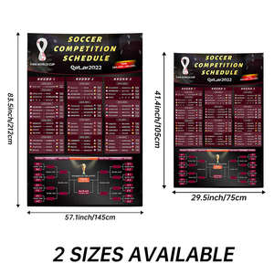 Horaire Personnalisation Qatar <span class=keywords><strong>WC</strong></span> Horaire Affiches Drapeaux Suspendus Drapeaux Muraux Sports Club bar Night Layout Flag - Product Image 2