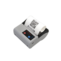 Imprimante thermique d'étiquettes de poche 80mm Mini imprimante de billets portable Bluetooth sans fil avec étui en cuir pour téléphone portable
