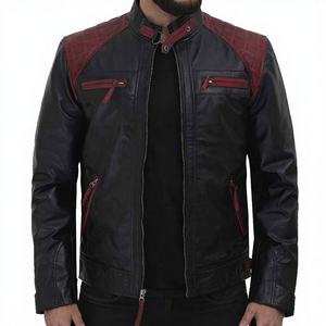 Chaqueta de Cuero Vacuno Hecha a Medida para Hombre, Estilo Urbano, Impermeable, para Invierno, con Cierre de Cremallera y Tinte Liso - Product Image 1