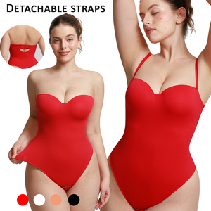 Hexin One-Piece Underwire Strapless Cups Thong <strong>Bodysuit</strong> Shapewear Slimming <strong>Body</strong> <strong>Shaper</strong> Shapewear <strong>Bodysuit</strong> for Women - Product Image 1