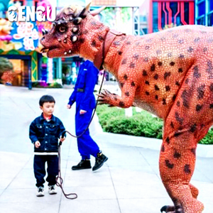 <strong>Dinosaur</strong> Party Show <strong>Adult</strong> Realistic <strong>Dinosaur</strong> <strong>Costume</strong> Life <strong>Size</strong> Dinosaurios <strong>Costume</strong> - Product Image 2