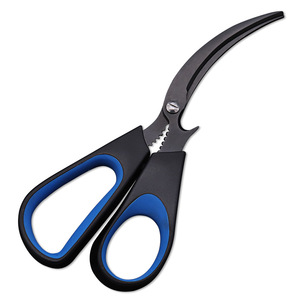 Stainless Steel <b>Kitchen</b> <b>Scissors</b> Elbow Shape Heavy Duty For Seafood Deveining Home Use Blue Black And Red Black - Product Image 3