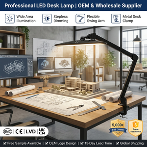 High Power Professional Black Dimmable Table Clamp Mount Workbench <b>LED</b> <b>Light</b> Sewing Arm Table <b>Working</b> Task Lamp for Lash - Product Image 1
