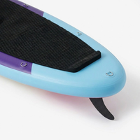 Planche de SUP gonflable tout-en-un en PVC, couleurs pastel, OEM, 320 cm x 81 cm, pour femme, avec pagaie réglable, pompe, aileron, leash et sac à dos