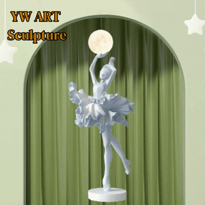Lámpara <span class=keywords><strong>de</strong></span> Mesa con Escultura <span class=keywords><strong>de</strong></span> Bailarina <span class=keywords><strong>de</strong></span> Ballet en Resina, Estatua <span class=keywords><strong>de</strong></span> Bailarina con Luz Lunar LED, Decoración <span class=keywords><strong>de</strong></span> Arte Moderno para Sala <span class=keywords><strong>de</strong></span> Estar, Dormitorio - Product Image 4
