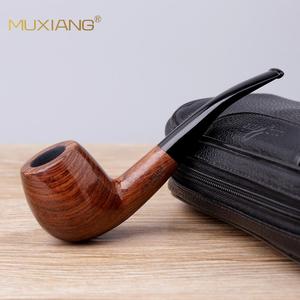Muxiang Wooden Smoking Pipe Bent Type Solid Rosewood Tobacco Pipe For Personal Gift - Product Image 1