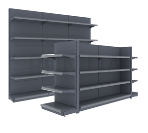 Gondole métallique double face légère pour supermarché, étagères réglables pour présentoirs de magasin de détail - Product Image 2