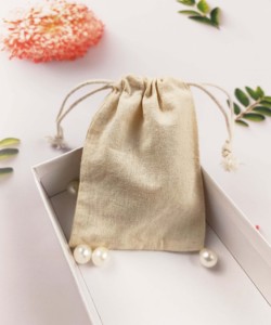 Promozionale 8*10cm Piccolo di Cotone Tessuto di Cotone Sacchetto di Drawstring del Regalo Dei Monili Del Sacchetto Rosa Con Stampa del Logo