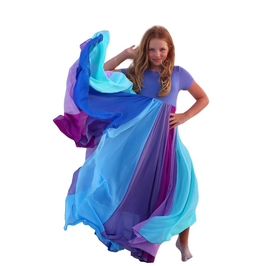 chinese dress ladies Girls' Petal Paradise Ruffle Maxi Dress Size: 5/6 by Mila & Rose