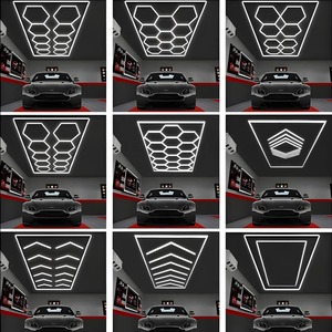 Hete Verkoop Europa Hexagrid Auto Werkplaats Auto Detaillering Winkels Led Verlichting Garage Lamp - Product Image 2