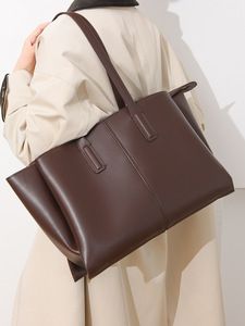 <b>Women</b> Minimalist Large Capacity Tote <b>Bag</b> Soft Leather Look Shoulder <b>Bag</b> <b>For</b> <b>Work</b> Daily Use - Product Image 5