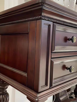 Console d'entrée en bois massif de noyer, style antique américain et français, luxe léger, meuble de rangement et de séparation pour salon, garantie 1 an