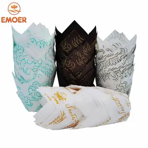 Emoer Tulp Cake Papier Cup Vlam Cupcake Liners Papierhouder Muffin Bakvormen