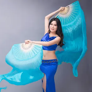 Tùy Chỉnh 90G 1.5M/1.8M Dài Dành Cho Người Lớn Trẻ Em Biểu Diễn Khiêu Vũ Trung Quốc Silk Dance Fan