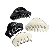 Accessoires JIAYANG – Grande Pince à Cheveux en Acétate pour Cheveux Épais, Style Élégant et Polyvalent, Pince Requin Chic, Design Géométrique et Fils Métalliques, Idéal Cadeau