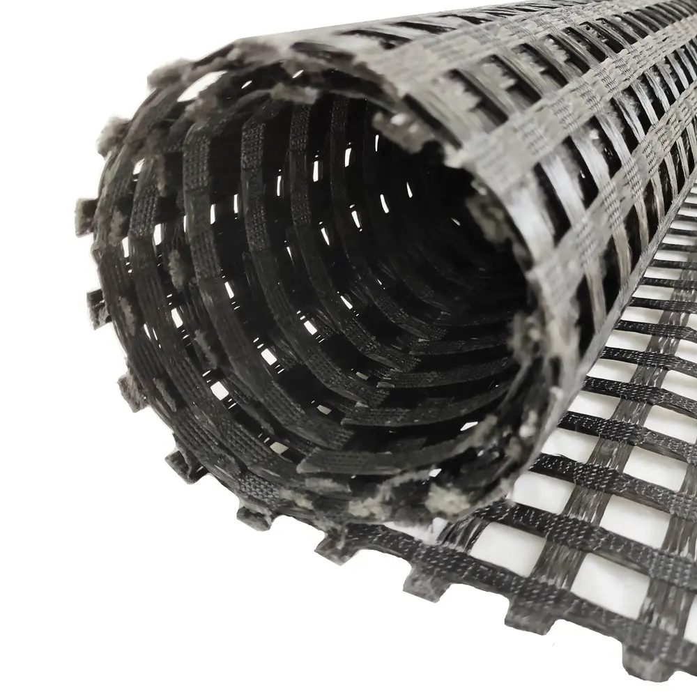 Grid Road Biaxial Kunststoff Polyester Geo gitter 50/50kn Geo gitter 50/50 für Fundament verstärkung Industrie 3,95/5,9 m PET50-50 13%