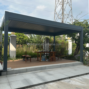 Sistema de techo de pérgola bioclimática motorizada Parasol de aluminio impermeable para patio 3x3 3x4 <span class=keywords><strong>4x4</strong></span> 6x4 Pabellón de pavimentación de persiana - Product Image 6