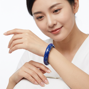 Bracelets en Lapis Lazuli Poli Naturel de Haute Qualité, Pierres de Guérison, Bijoux en Pierres Semi-Précieuses, Collection Faite à la Main - Product Image 3
