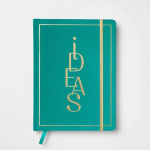 Carnet à couverture rigide ligné en suède avec feuille d'or personnalisée, carnet en velours rouge, planificateur spiralé avec marque-page élastique - Product Image 4