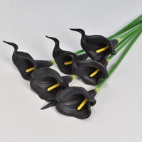Fleurs artificielles de lys Calla avec longue tige fleurs décoratives pour mariage à la maison