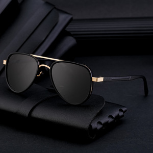 Lunettes de soleil aviateur My-8040 pour hommes, monture noire, verres TAC, protection UV400, pare-soleil classe 2, polarisées, style conduite - Product Image 4