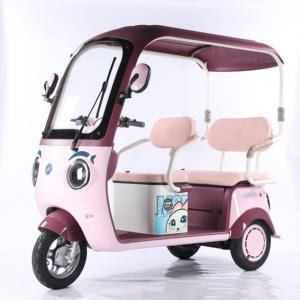 Pedicab Tricycle Scooter 60V Lead-Acid Battery 3 Speed 3 <b>Wheels</b> Carbon Steel Passenger Outdoor Use Brushless - Product Image 6