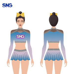 गैंडे चीयरलीडर वर्दी सेट बच्चों की लड़कियों की युवा छात्राओं ने स्कर्ट शीर्ष नृत्य पोशाक प्रतियोगिता का प्रदर्शन किया - Product Image 2