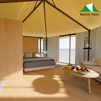 Tente hexagonale de luxe pour hôtel, camping en plein air, hébergement en hôtel, tente de glamping