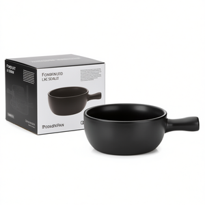 Kela Cheese Fondue Pan Basel Matte Black <b>Ceramic</b> 1.5L For Melting Cheese Serving - Product Image 2