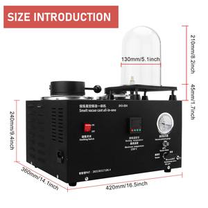 جهاز صهر المعادن بالفرن الفراغي لصناعة المجوهرات بتقنية الشمع المفقود من Boasta، سعة 2 لتر، معدات سبك المجوهرات ومعدات صهر الذهب - Product Image 2
